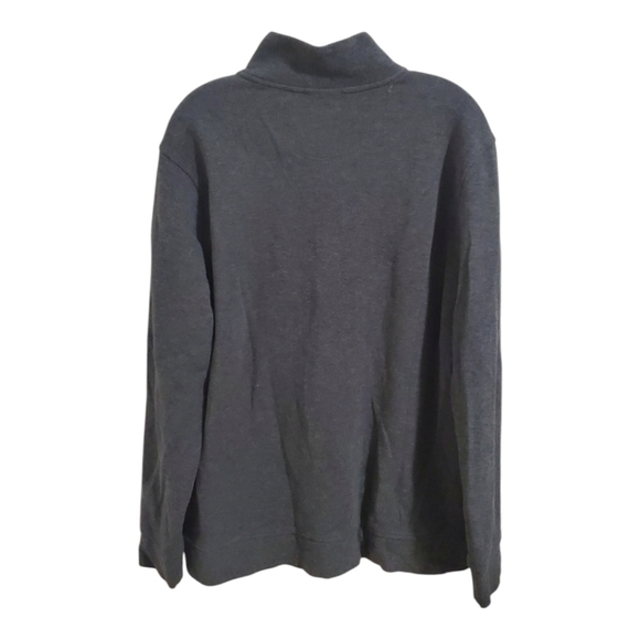 Brooks Brother's Mens Cotton Blend Half-Zip Sweater Gray Size Large - Picture 2 of 4